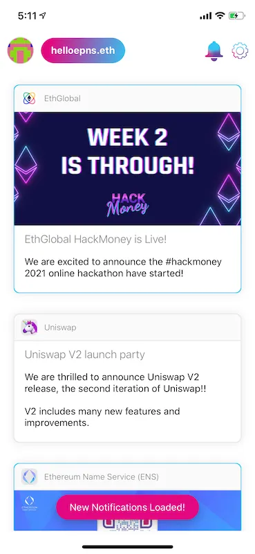 Ethglobal notification Image