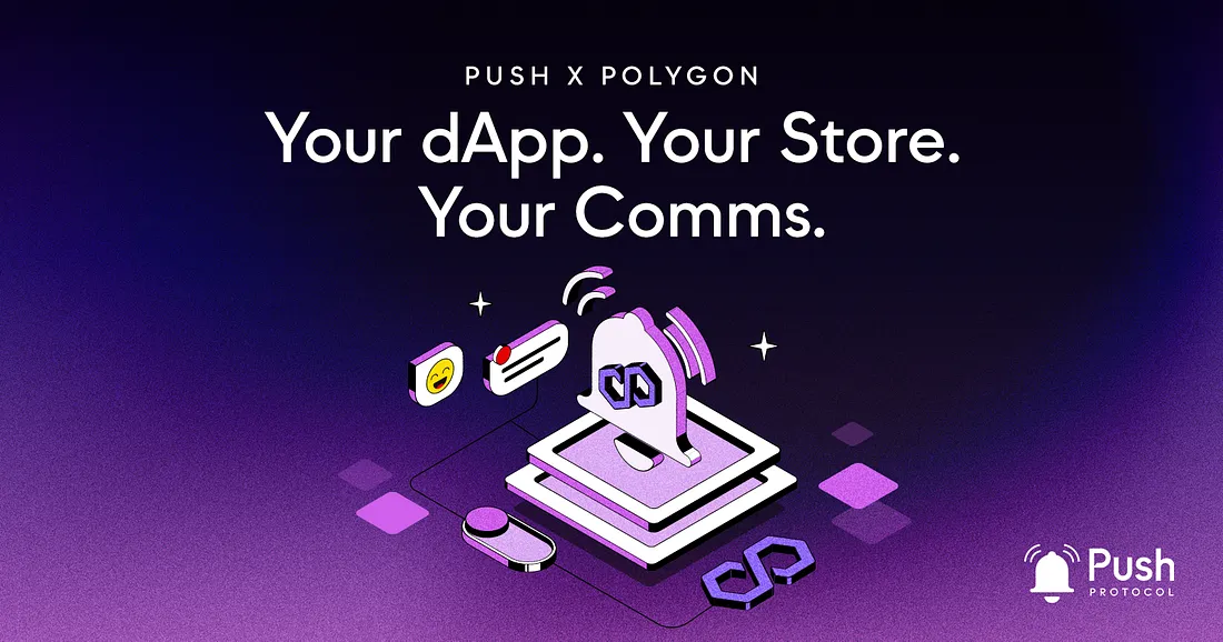 Cover image of Push Protocol Selected as Communication Partner for dApp Store Kit! 🔔💜