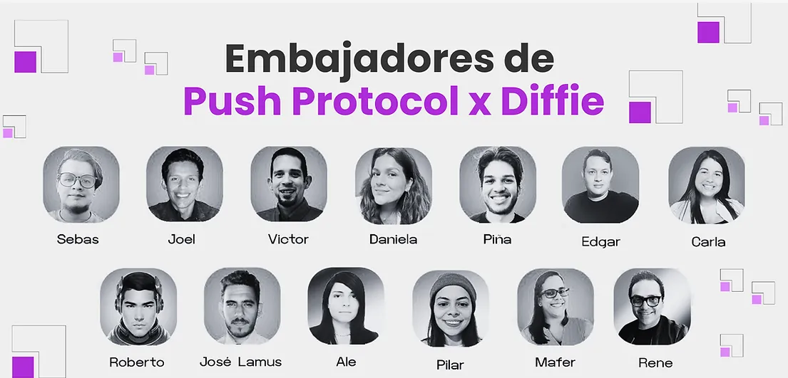 Embajadores de marca de Push Protocol se desarrolló a través de Diffie Image